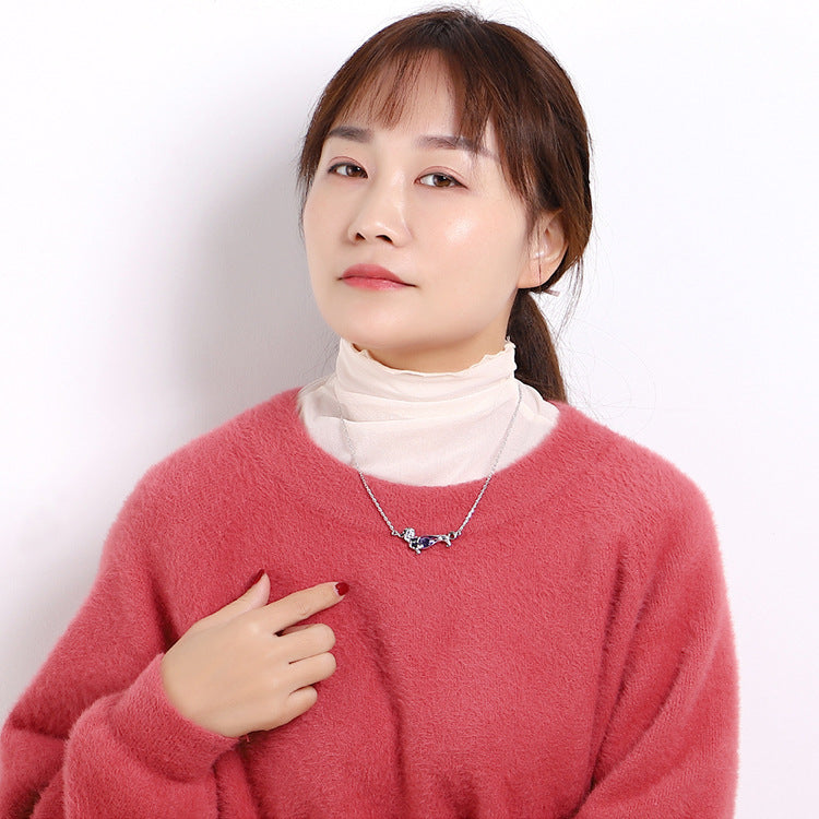 Praelinos Cute Dachshund Pendant Necklace