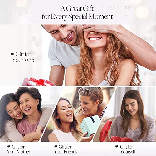 Praelinos Love Heart Birthstone Pendant Necklace